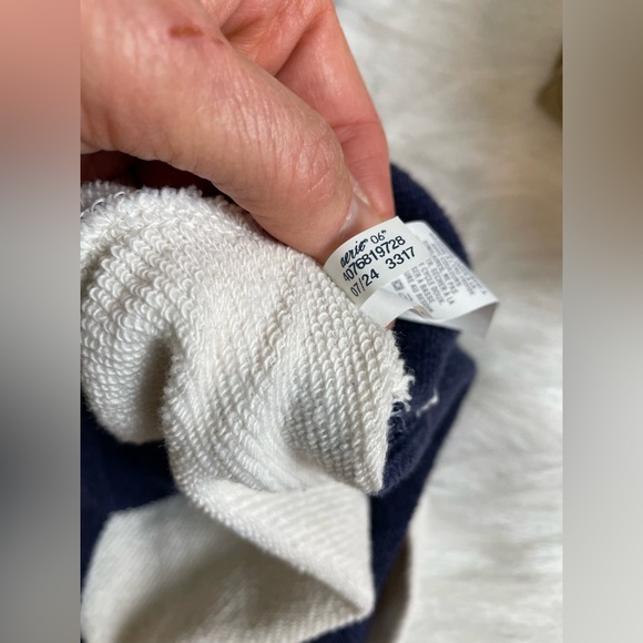 Aerie Oversized Rugby Striped Navy and White Shirt Medium - Picture 7 of 12